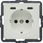 Toma de corriente SCHUKO Hager Berker Q.x con USB-C PD 20W, blanco polar 48156089