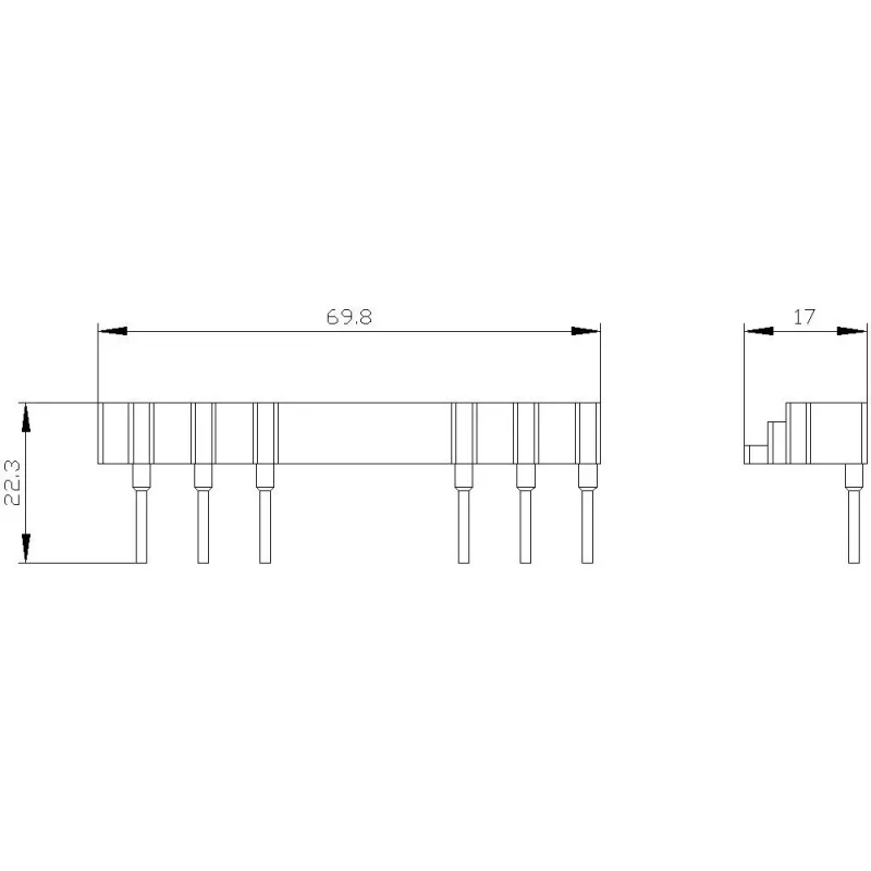Siemens SIRIUS 3RA2913-3DA1 módulo de cableado para combinaciones de contactores inversores, S00/S0, borne de tornillo, montaje superior