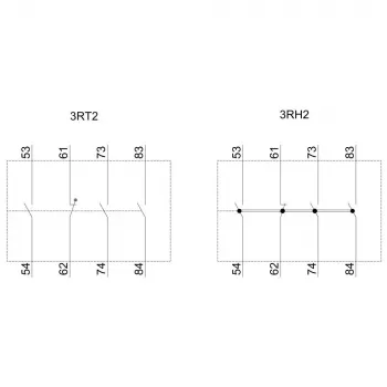 Siemens 3RH2911-1XA31-0MA0 Bloque de contactos auxiliares, 3NO+1NC, montaje frontal, bornes de tornillo