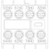 Siemens 3RH2911-1XA31-0MA0 Bloque de contactos auxiliares, 3NO+1NC, montaje frontal, bornes de tornillo