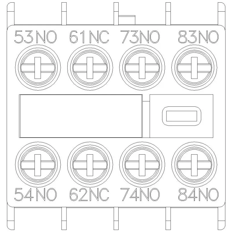 Siemens 3RH2911-1XA31-0MA0 Bloque de contactos auxiliares, 3NO+1NC, montaje frontal, bornes de tornillo
