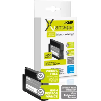 KMP XVantage cartucho de tinta cian pigmentada compatible con HP 953XL (F6U16AE) 1748,4083
