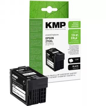 KMP cartucho de tinta pigmentada negra compatible Epson 27XXL T2791 (E186)