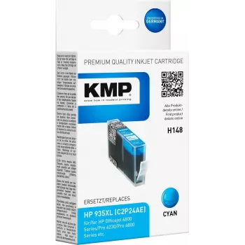 KMP H148 cartucho de tinta cian compatible de alto rendimiento para HP OfficeJet 6812, 6815, 6820, 6822, 6825, Pro 6235 (15 ml, 825 páginas) 1744,0003