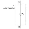Siemens SIRIUS ACT módulo LED con LED integrado, AC/DC 6-24V, amarillo (3SU14011BG301AA0)