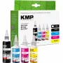 KMP PRINTTECHNIK Set de tinta de recarga para Brother BTD180BK/C/M/Y – Negro 110ml, Cian/Magenta/Amarillo 50ml cada uno (compatible) 1555,0005