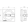 Siemens SIRIUS 3LD Accionamiento giratorio 3LD9224-3B, empuñadura roja/placa frontal amarilla, IP65, bloqueable