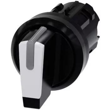 Siemens SIRIUS ACT Elemento frontal de selector, plástico, Blanco, 2 posiciones, enclavamiento, 22mm 3SU1002-2BP60-0AA0