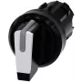 Siemens SIRIUS ACT Elemento frontal de selector, plástico, Blanco, 2 posiciones, enclavamiento, 22mm 3SU1002-2BP60-0AA0