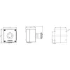 Siemens 3SU1851-0NB00-2AA2 Carcasa para dispositivos de mando redondos de 22 mm