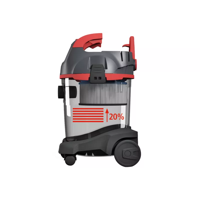 Aspirador en húmedo y seco ELEKTROSTAR Starmix 016221 NSG uClean 1420 HK, 1400 W, 20 L, acero inoxidable