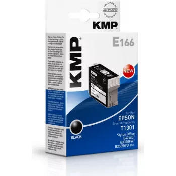 Cartucho de tinta negro compatible KMP E166 para Epson Stylus Office y WorkForce (25 ml, alto rendimiento, sustituye a T1301) 1618.4001