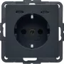 Toma Schuko con cargador USB-C PD 20W HAGER BERKER 48156086, blanco polar mate
