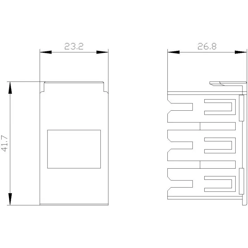 Siemens SIRIUS 3RV2917-5BA00 Conector de ampliación para barras colectoras trifásicas