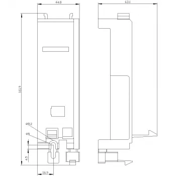 Adaptador de montaje para contactor Siemens 3RV2927-7AA00 para interruptores automáticos SIRIUS 3RV2 S2/S3