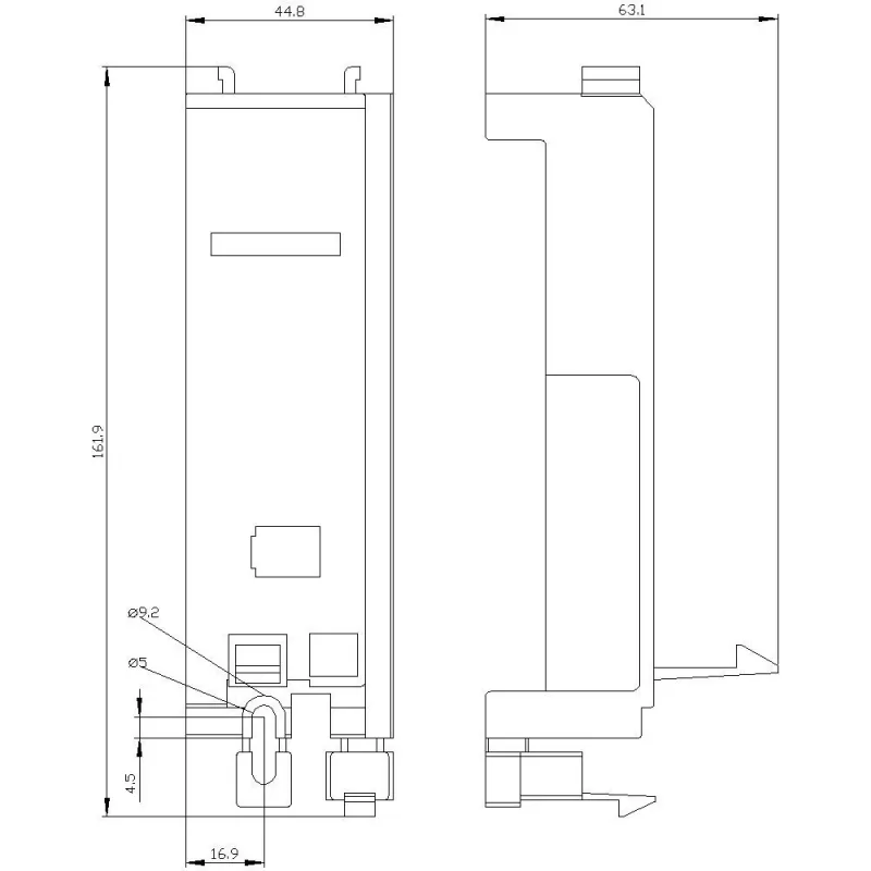 Adaptador de montaje para contactor Siemens 3RV2927-7AA00 para interruptores automáticos SIRIUS 3RV2 S2/S3