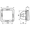 Toma SCHUKO JUNG A 1520 BF KL CH 16 A 250 V con tapa abatible, termoplástico lacado, serie A, champán