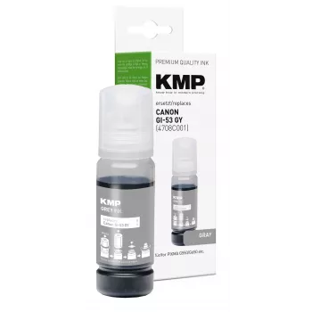 Botella de tinta gris KMP compatible con Canon GI-53GY (1583,0041)