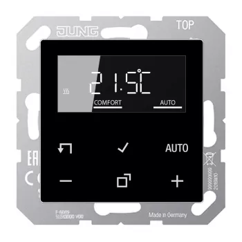 JUNG TRDA1790SW termostato electrónico de ambiente con pantalla, negro