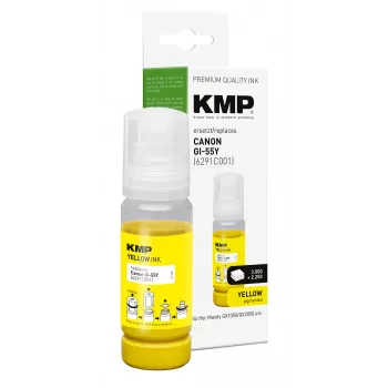 KMP botella de tinta de recarga para Canon GI-55Y amarilla 70 ml 1587,5009