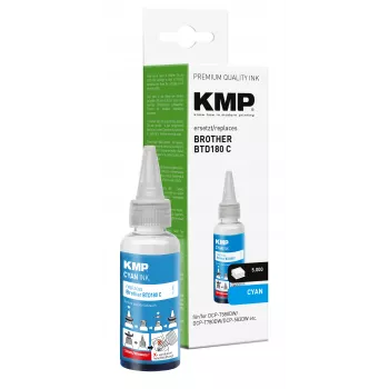 KMP tinta de recarga cian 50 ml para Brother BTD180C (1555,0003)