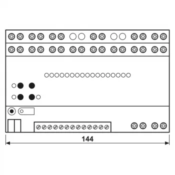 JUNG 2590M1SR KNX Multistation universal, carril DIN, 8 TE