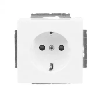 Busch-Jaeger Mecanismo de toma SCHUKO, blanco estudio, 16 A, empotrar, seguridad infantil 2CKA002013A5430