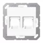 Jung AS 500 Tapa de 2 elementos para AMP Modular Jack, blanco alpino A1569-2WEWW