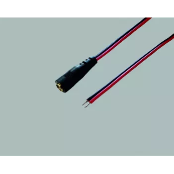 BKL Electronic 075159 Cable de conexión de baja tensión DC 5,5 x 2,1 mm a extremo abierto 30 cm
