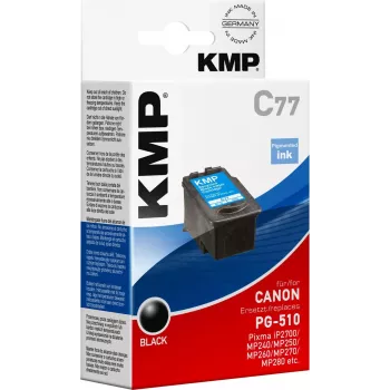 KMP C77 Cartucho de tinta negro compatible 9 ml para Canon PIXMA MP230 MP237 MP252 MP258 MP270 MP282 MP499 MX350 MX360 MX410 MX420 1511.4001