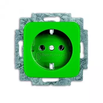 Busch-Jaeger Mecanismo de toma SCHUKO verde RAL 6032 20 EUCKS-13-212-101 2CKA002013A5468