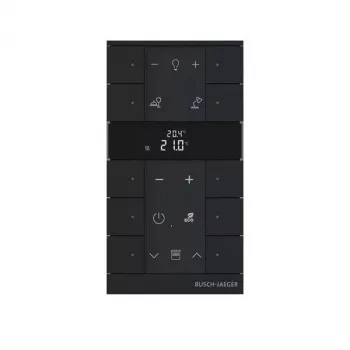 Busch-Jaeger Termostato de ambiente 10 canales, negro mate SBR-F-10.0.11-885 (2CKA006220A0901)