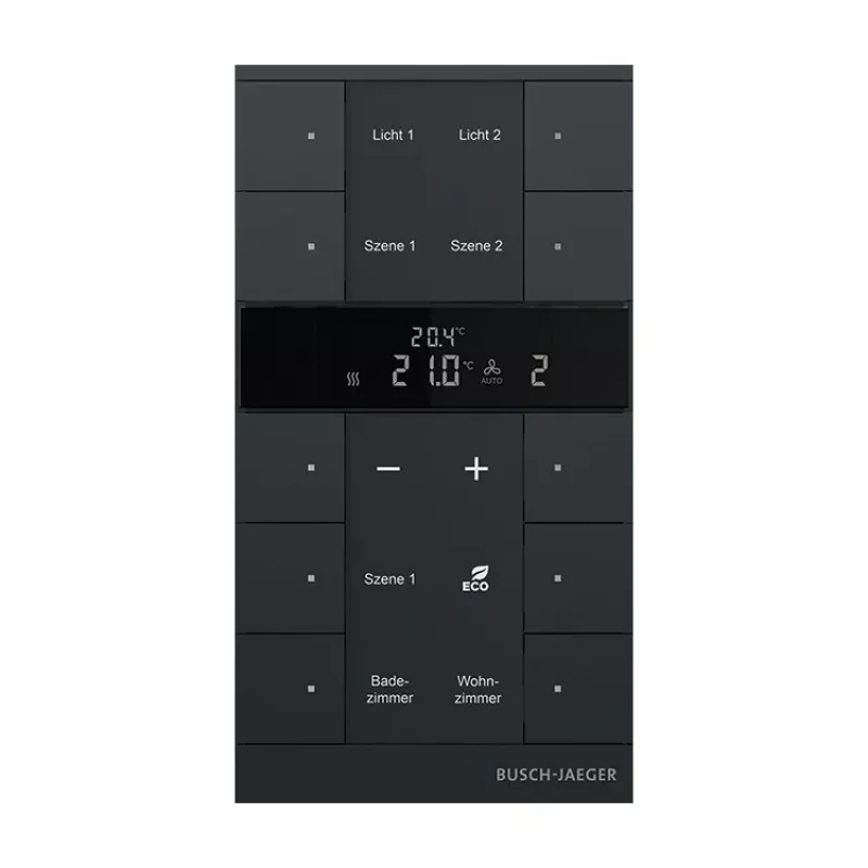 Busch-Jaeger Termostato de ambiente 10 canales, negro mate SBR-F-10.0.11-885 (2CKA006220A0901)