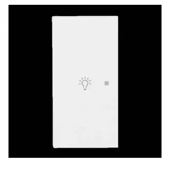 Busch-Jaeger future® linear Tapa de interruptor de doble tecla con símbolo de luz, izquierda, blanco estudio 2CKA006220A0949