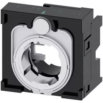 Siemens SIRIUS ACT Soporte para 4 aparatos de mando, 22 mm, plástico negro, montaje en panel frontal, 3SU1500-0BA10-0AA0