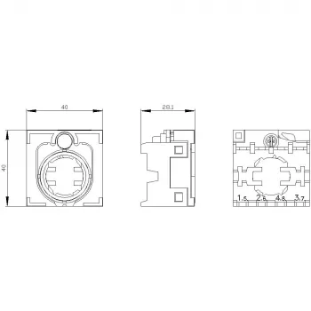 Siemens SIRIUS ACT Soporte para 4 aparatos de mando, 22 mm, plástico negro, montaje en panel frontal, 3SU1500-0BA10-0AA0