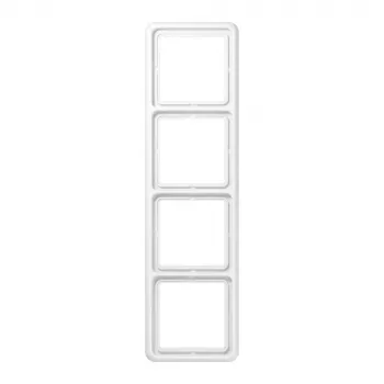 JUNG CD 500 Marco de 4 elementos, blanco alpino, horizontal/vertical CD584WUWW