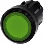 Siemens SIRIUS ACT Accionamiento de pulsador, 22mm, redondo, verde, momentáneo, sin iluminación, anillo frontal de plástico, negro 3SU10010AD400AA0