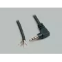 BKL Electronic 1101054 Conector hembra jack estéreo 3,5 mm, 3 polos, conexión por soldadura, carcasa metálica