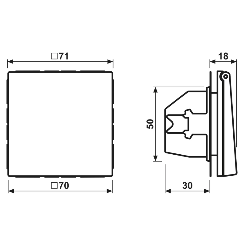 JUNG ES1521KL base de enchufe SCHUKO con tapa abatible