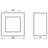 JUNG A 5581 BF A SWM Tapa de superficie 1 elemento, A CUBE, termoplástico lacado, negro grafito mate