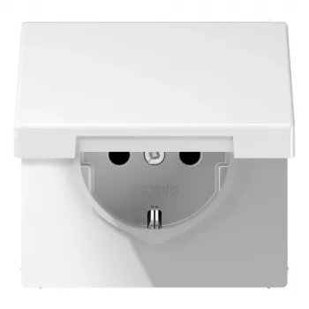 JUNG LS 1520 BFKIK Toma SCHUKO 16 A 250 V con protección contra contactos mejorada, blanco claro LS1520BFKIKLWW