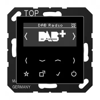 JUNG Smart Radio DABASW Radio despertador DAB+ FM con alarma, temporizador de apagado, altavoz mono, negro