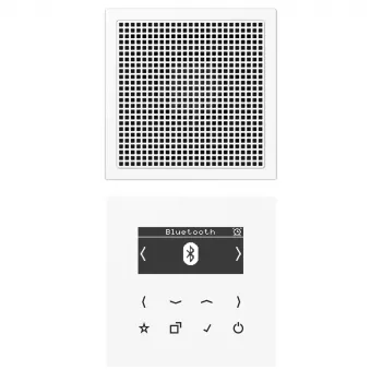 JUNG DABLS1BTWW Radio inteligente DAB+ con Bluetooth, mono, blanco alpino