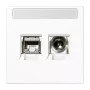 JUNG MMDLS4521WW Toma multimedia con conexiones de TV, radio y satélite, blanco alpino