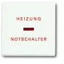 Busch-Jaeger Tecla blanco estudio con símbolo de parada de emergencia de calefacción para mecanismos de interruptor (1751-0-3029)