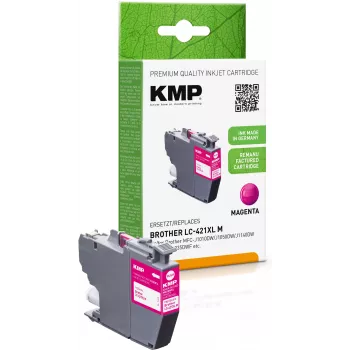 KMP Cartucho de tinta magenta remanufacturado para Brother MFC-J1010DW (LC421XLM, 500 páginas, 7 ml) 1548,4006