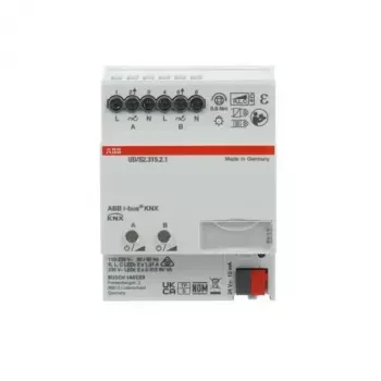ABB UD/S2.315.2.1 Regulador LED 2x315 W/VA, actuador regulador universal KNX de 2 canales, carril DIN 2CKA006197A0053