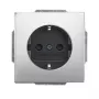 Busch-Jaeger 2300 EUCB-866 inserto de base de enchufe SCHUKO, acero inoxidable (2CKA002013A5452)