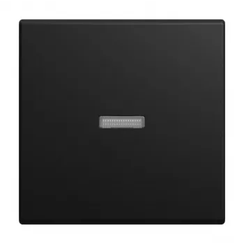 Busch-Jaeger Busch-balance Tecla con tapa pequeña transparente, negro mate 2CKA001731A4035